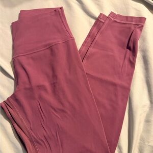 Women's Lululemon Align HR Dusty Mauve 21 in leggings